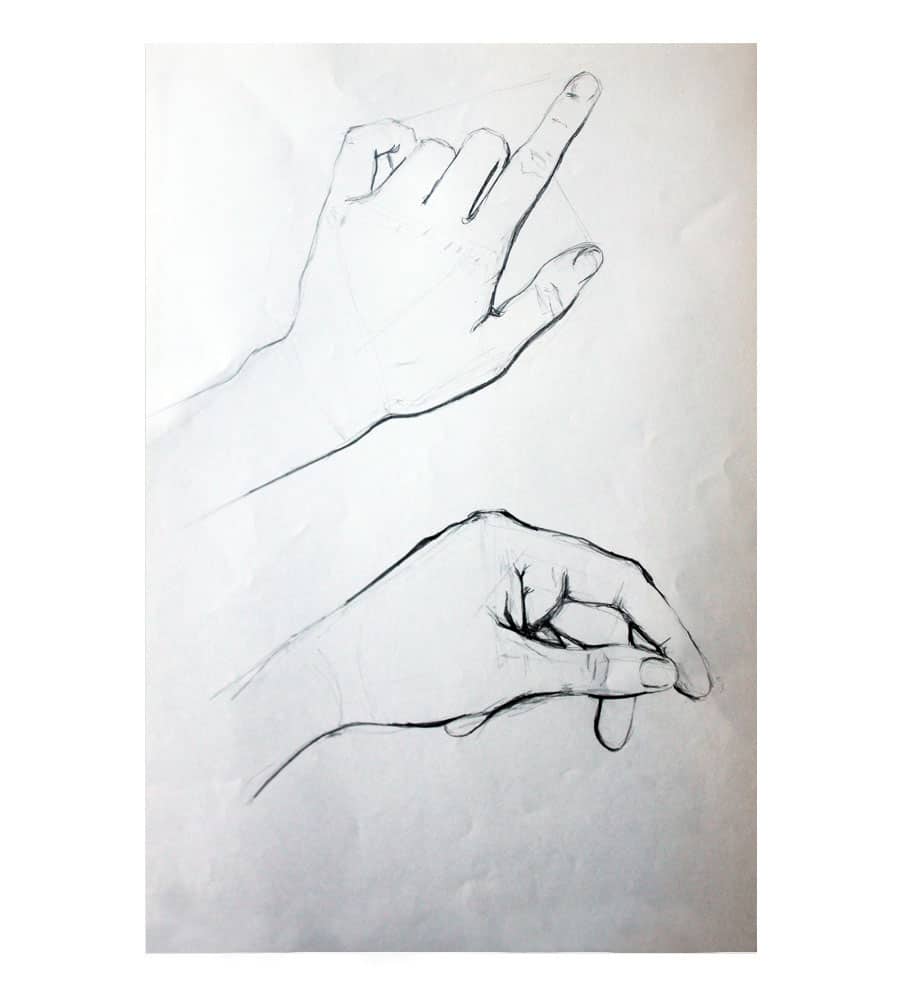 Estudio de manos a lápiz - Arteisa | Objetos de arte