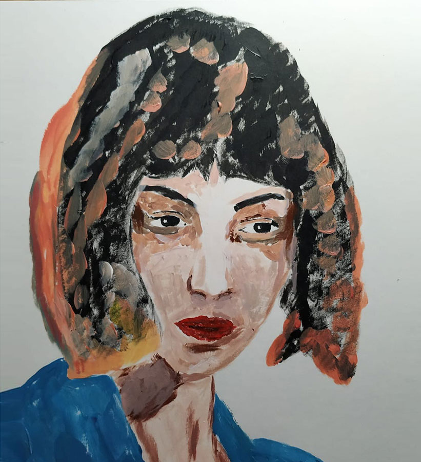 Retrato de mujer corte bob