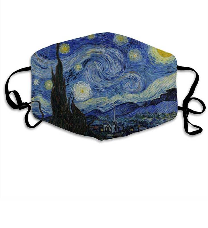 Mascarilla "La noche estrellada" de Van Gogh