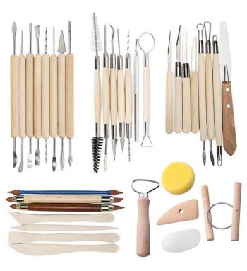 10pcs conjunto de herramientas de cerámica conjunto de herramientas de escultura de cerámica de cerámica herramientas de modelado conjunto de accesorios 